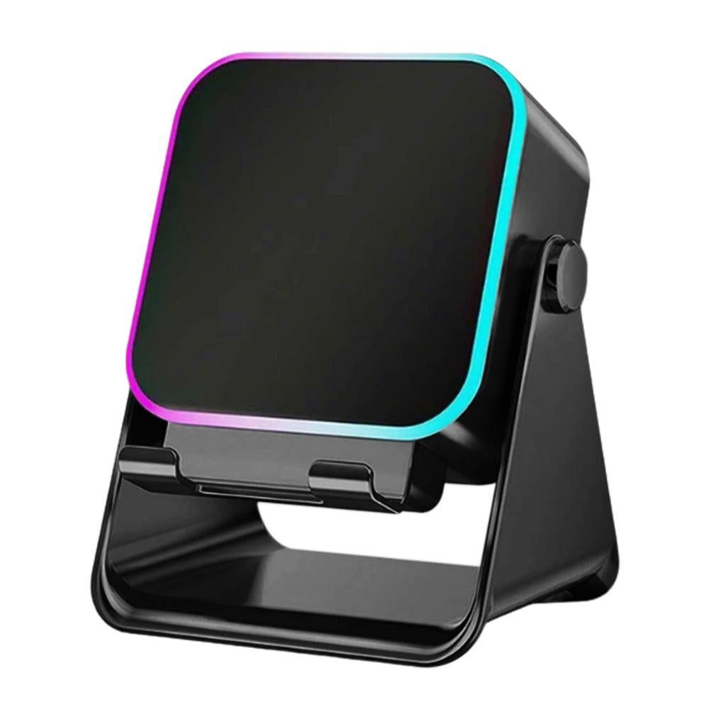 Bluetooth Speaker Phone Stand with Rotating Holder and Induction Playback Black