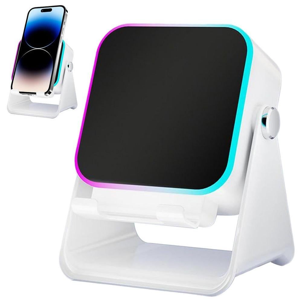 Bluetooth Speaker Phone Stand with Rotating Holder and Induction Playback Black