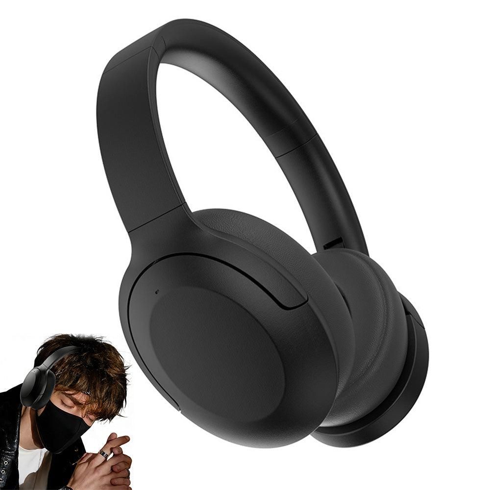 Active Noise Canceling Bluetooth Headphones Over-Ear Wireless Headset Black