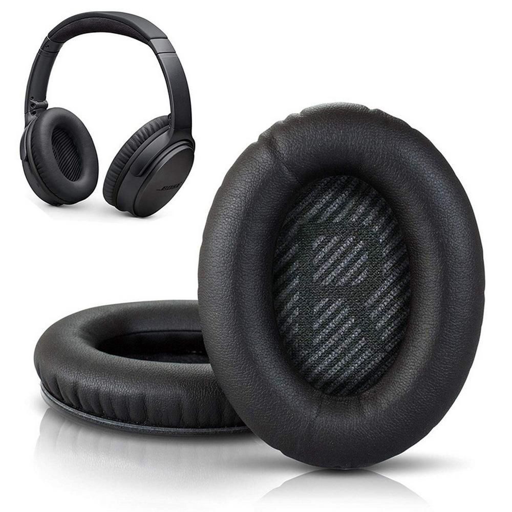 Pair of Replacement Ear Pads Cushions for Bose QC35 QC35ll Over-Ear Headphones - Black