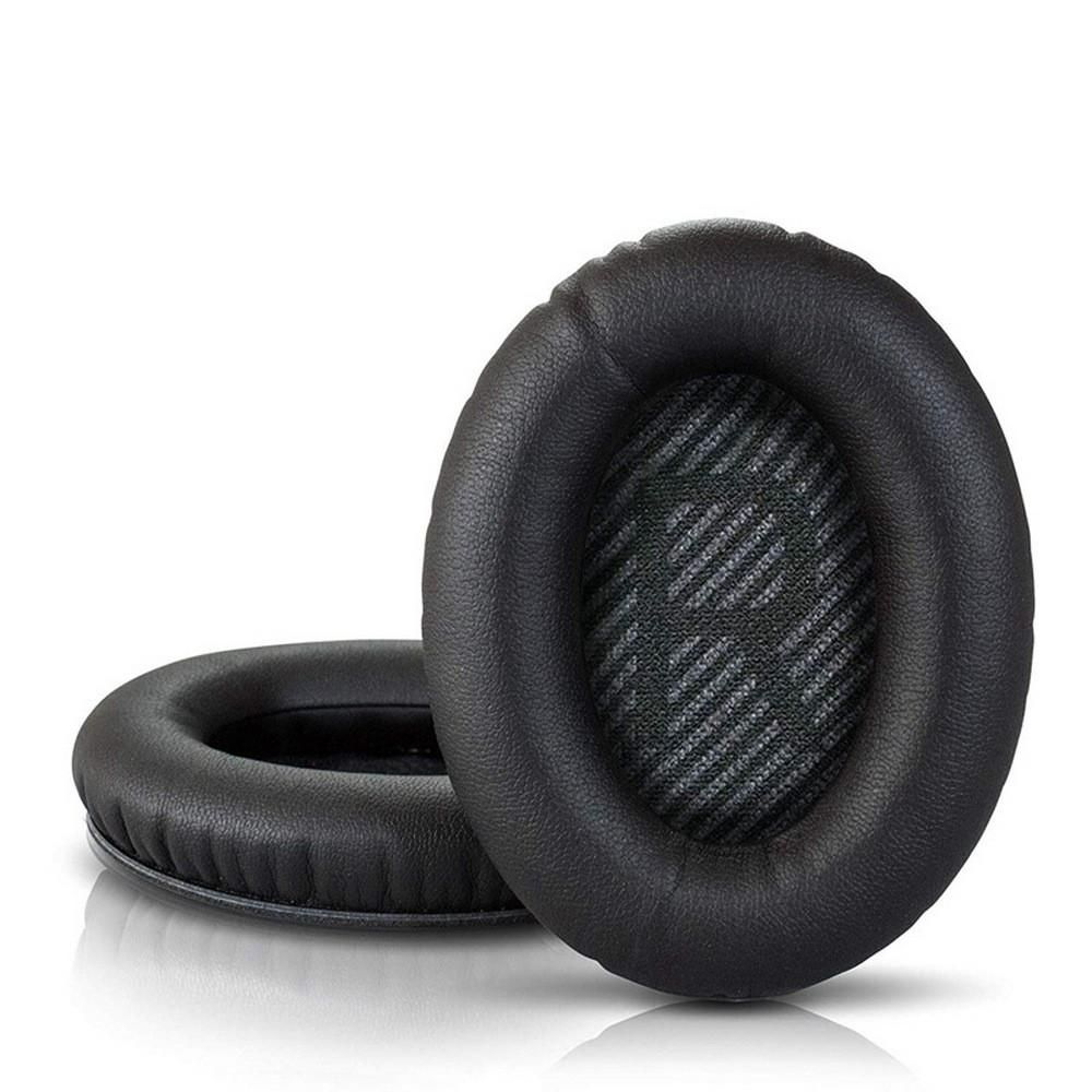 Pair of Replacement Ear Pads Cushions for Bose QC35 QC35ll Over-Ear Headphones - Black