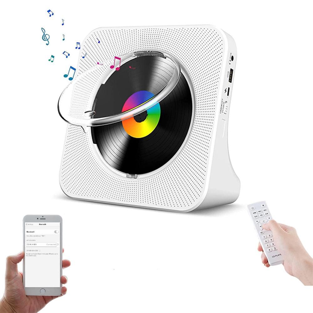 USB Bluetooth CD Player with Digital Display Desktop Music Player Black