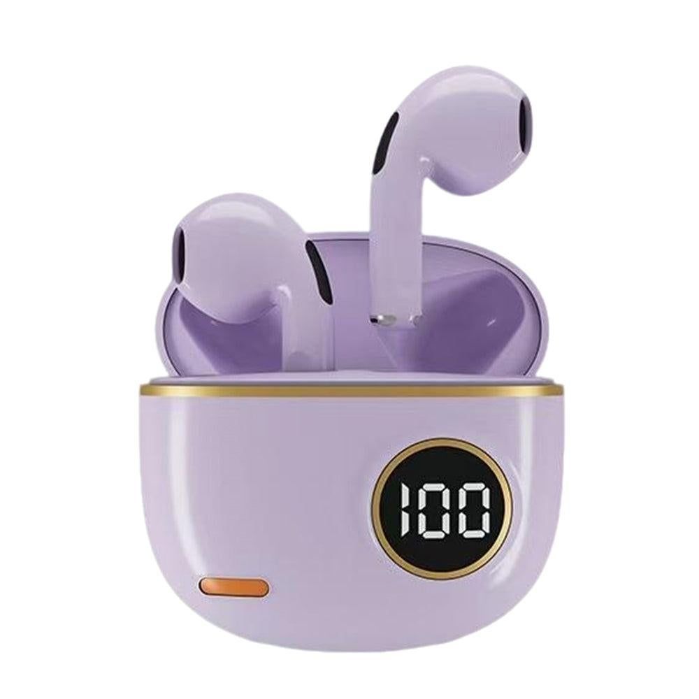 Wireless Bluetooth In-Ear Earbuds with Charging Case for Daily Use Purple
