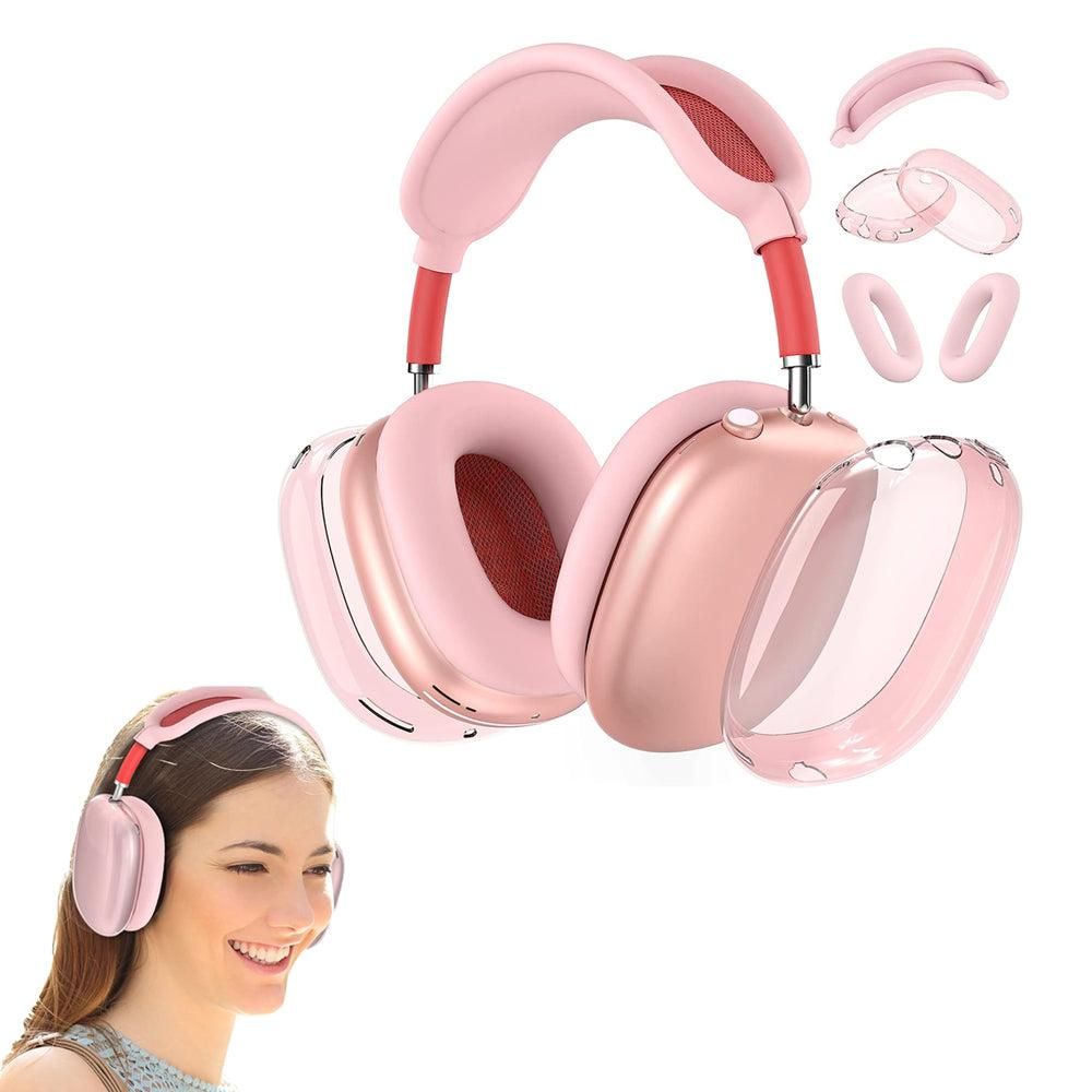 For Apple AirPods Max Headphones Case Silicone Protective Sleeves Full Set Cover Pink