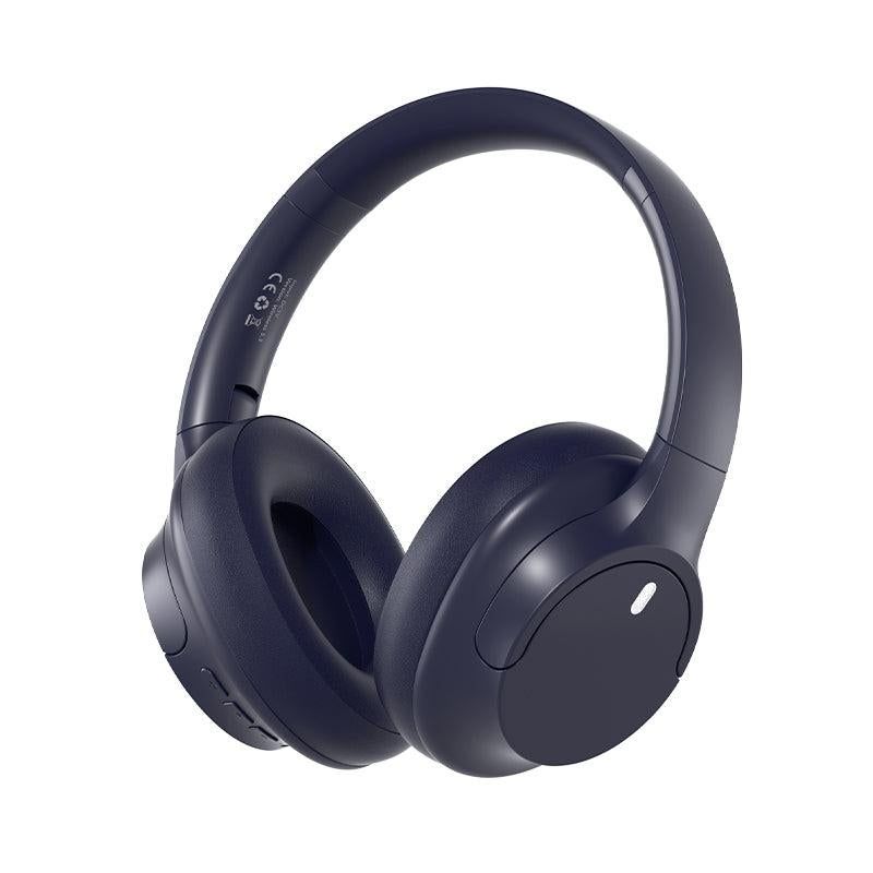 Over Ear Bluetooth Headphone Wireless Foldable Headset Blue