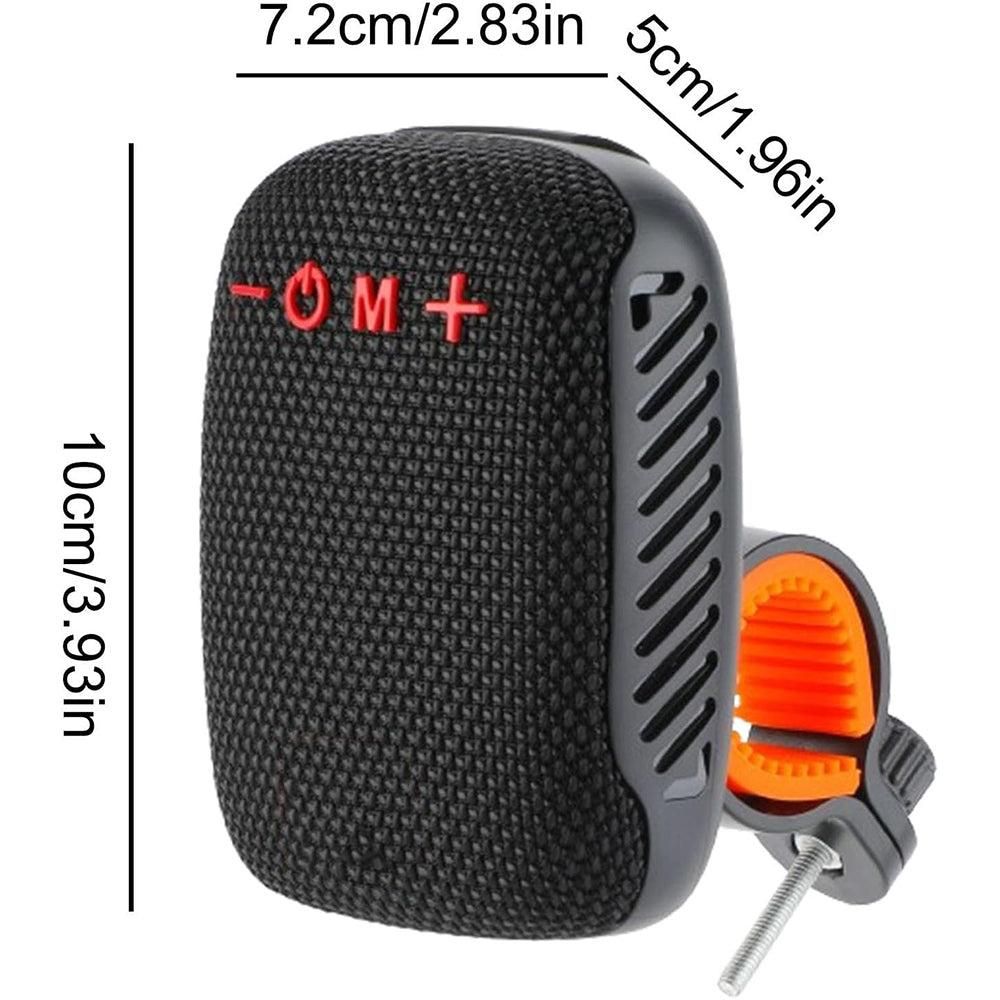 2-in-1 Bluetooth Speaker with Bracket Travel, Stereo Speaker for Bicycle Motorcycle Black