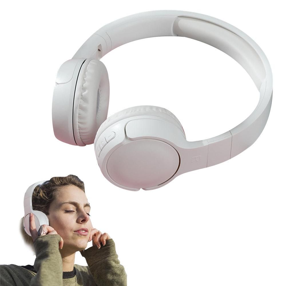 Rechargeable Bluetooth Wireless Headphones On-Ear Stereo Headset Navy Blue