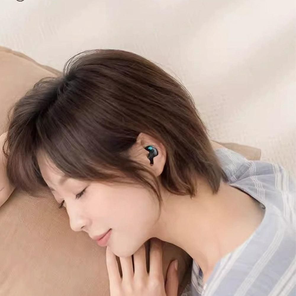 Wireless Bluetooth Sleep Earbuds Invisible Earplugs with Charging Case Black
