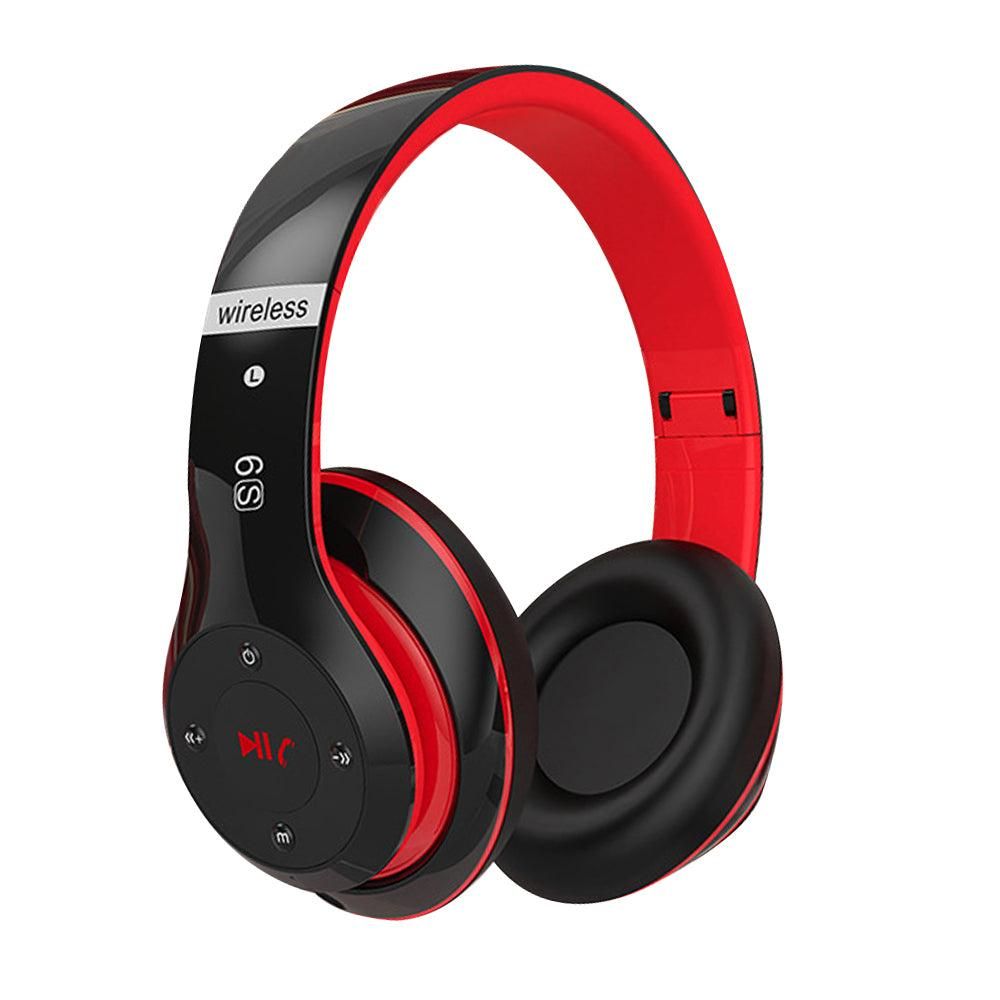 Wireless Bluetooth Headphones Foldable Over Ear Stereo Headsets with Built-in Mic Blue