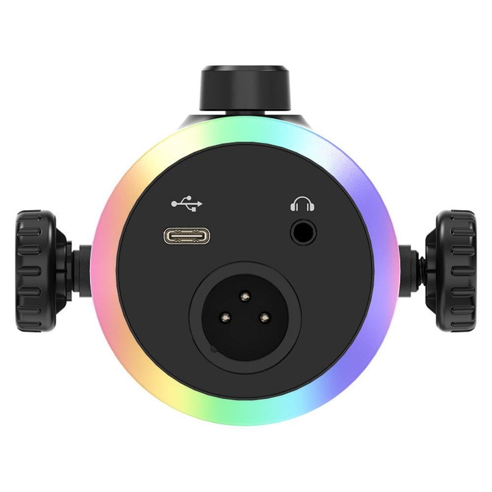 RGB Dynamic Gaming Microphone XLR/USB Interface for PC Streaming Podcast Recording Style 1