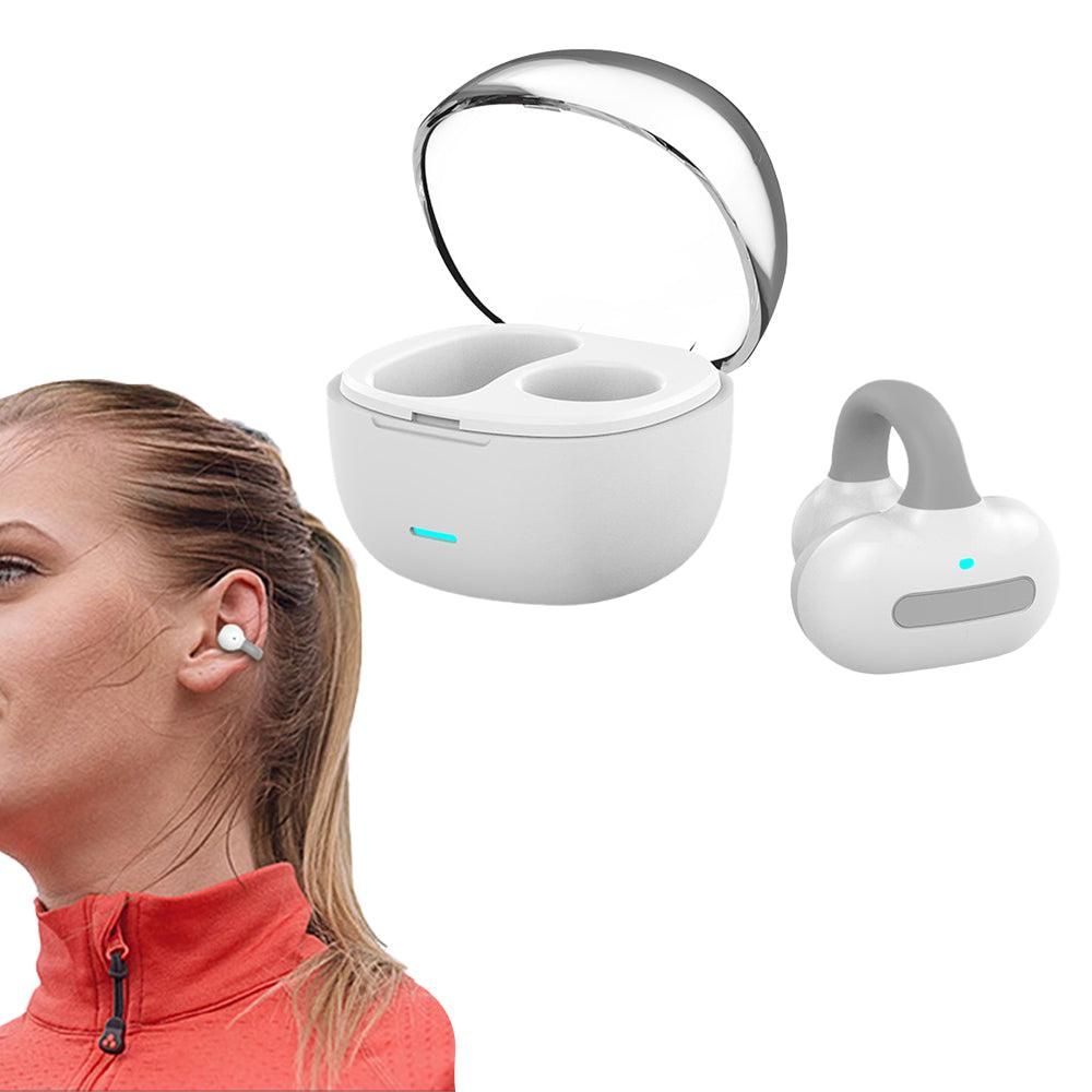 MG8 Wireless Bluetooth 5.2 Single Earphone Ear-clip Headphones TWS Sports Earbuds with Charging Case Blue