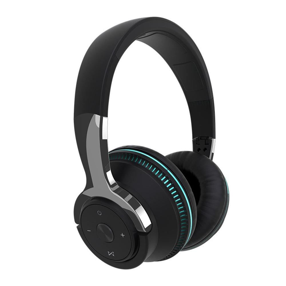 Foldable Wireless Bluetooth Stereo Over Ear Headphone Headworn Headset White