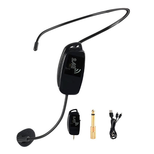 2-in-1 Wireless Microphone Headset 2.4G Hands-Free Mic