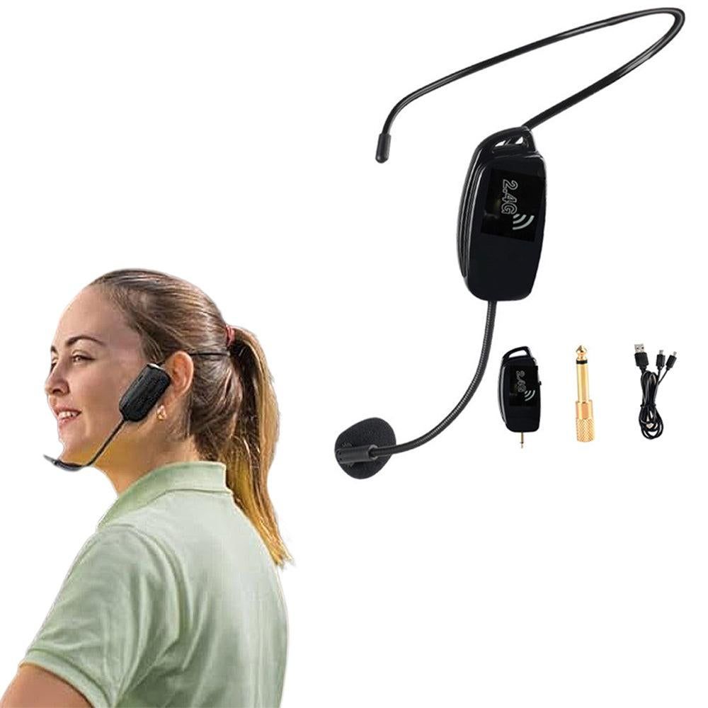 2-in-1 Wireless Microphone Headset 2.4G Hands-Free Mic