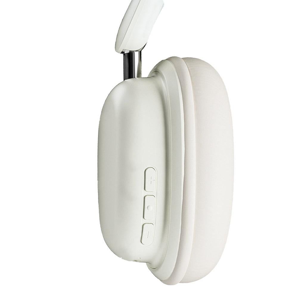 Wireless 5.3 Bluetooth Headphones Head-Worn Stereo Headset with Mic White