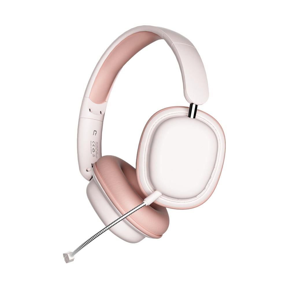 Wireless 5.3 Bluetooth Headphones Head-Worn Stereo Headset with Mic White