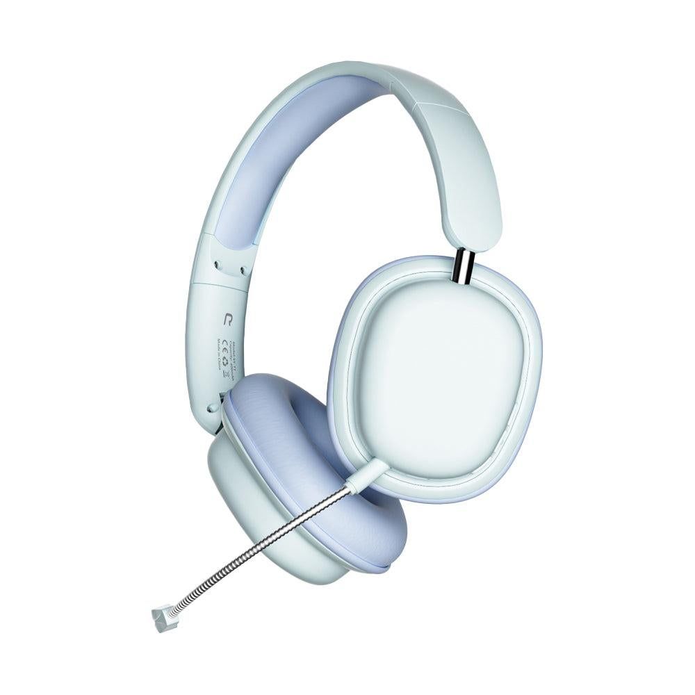 Wireless 5.3 Bluetooth Headphones Head-Worn Stereo Headset with Mic White