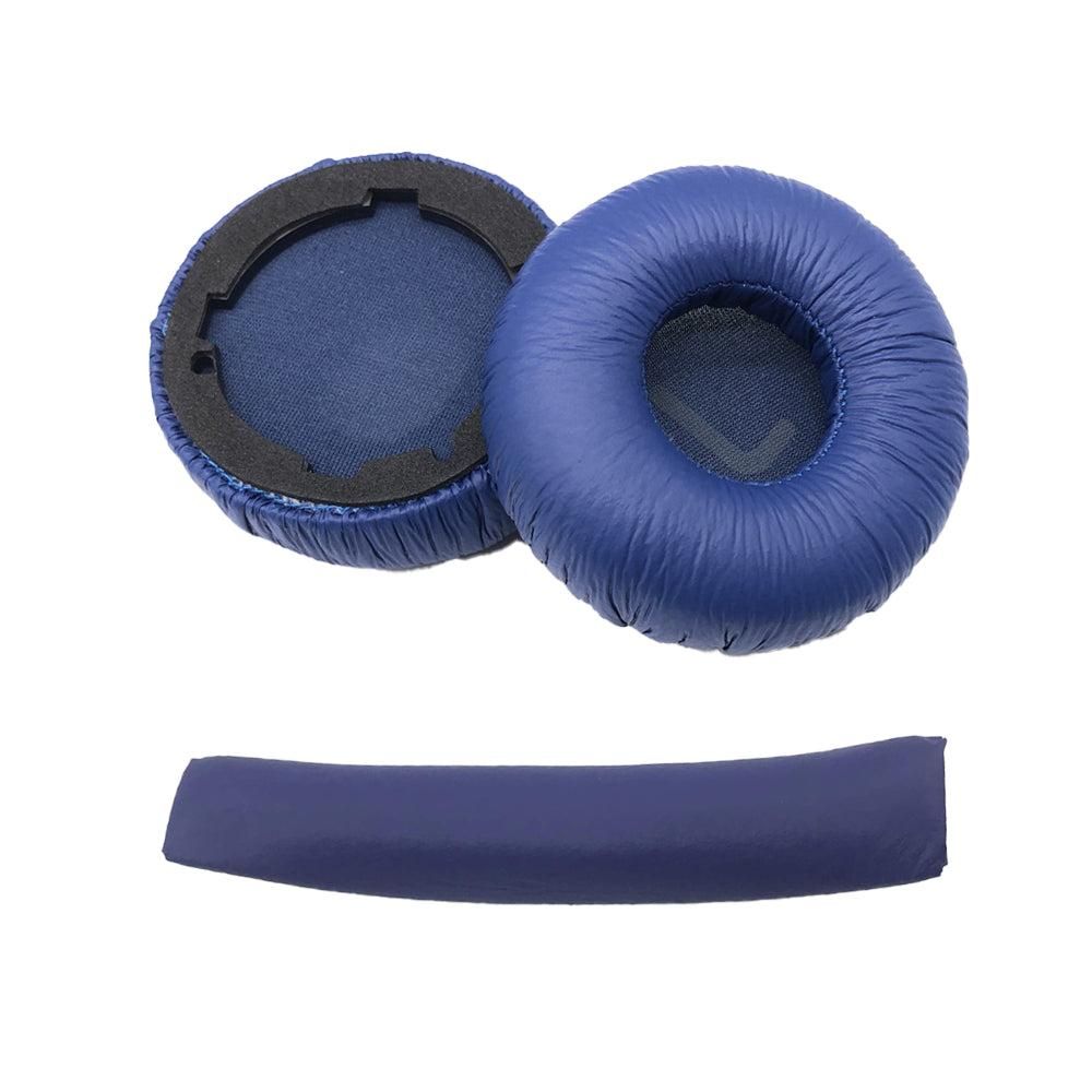 Replacement Snap-On Ear Pads Headband Set Compatible with JBL Tune 600BT / T520BT / T510BT / T500BT / T450BT Black
