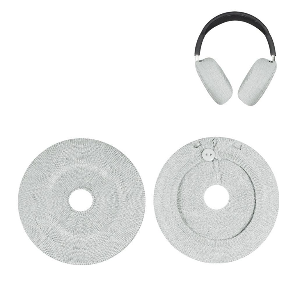 Pair of Knit Ear Pad Covers for AirPods Max Dust-Proof Protective Headphone Accessories Blue