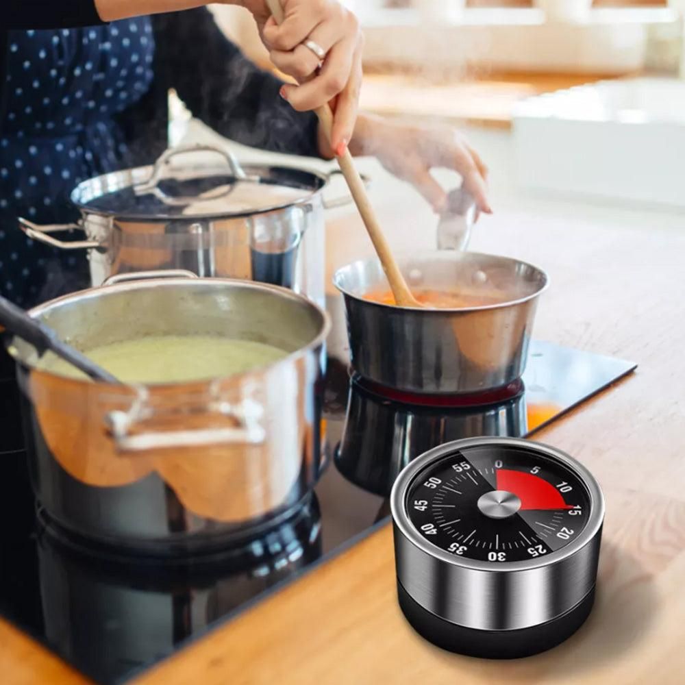 Kitchen Cooking Timer Clock Mechanical Counter 60 Minutes Timer Black