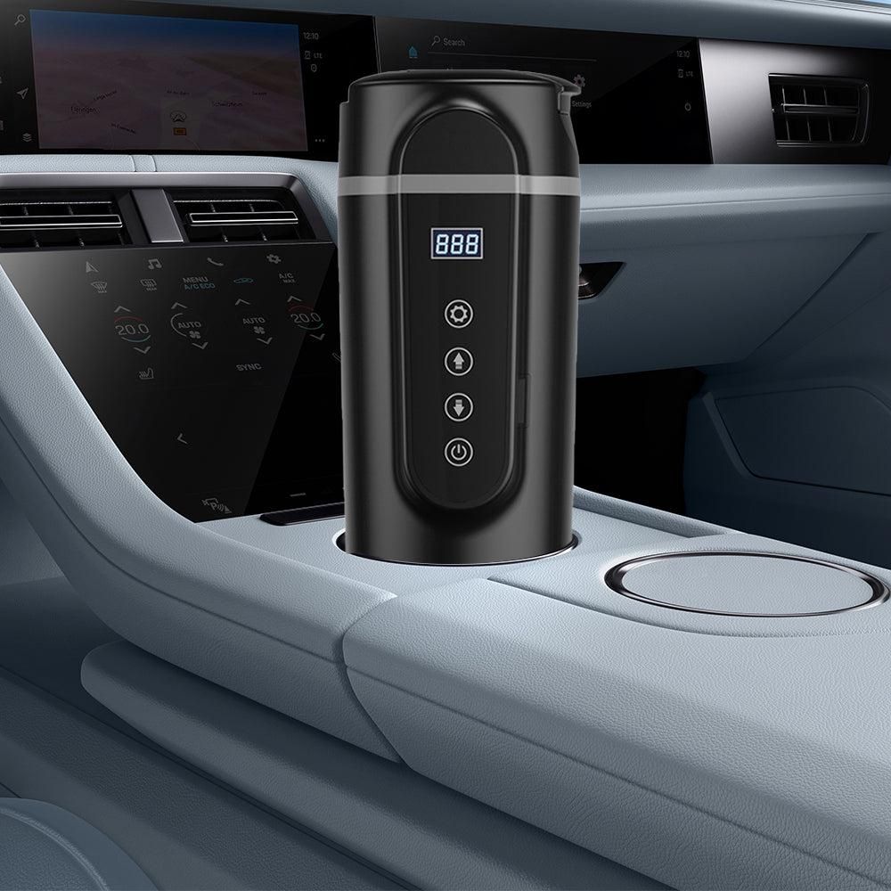 12V/24V Car Electric Kettle Travel Water Boiler Mug Temperature Adjustable Coffee Tea Truck Cup Black