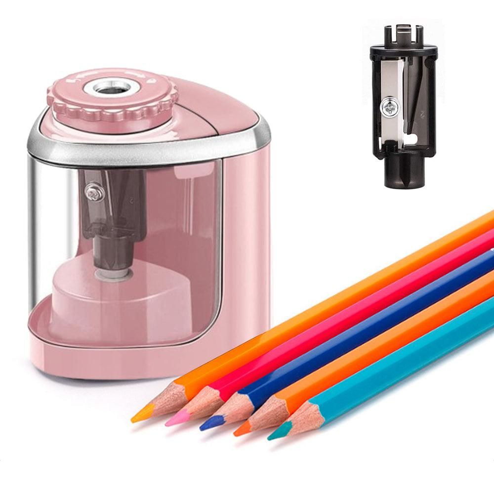 Electric Pencil Sharpener Automatic Fast Sharpener Battery Operated Black