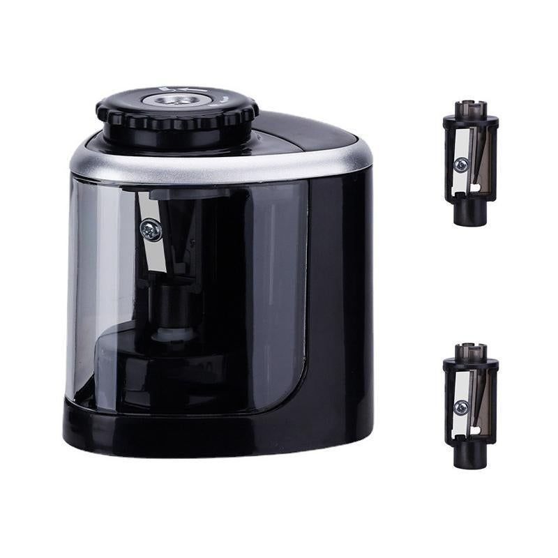 Electric Pencil Sharpener Automatic Fast Sharpener Battery Operated Black