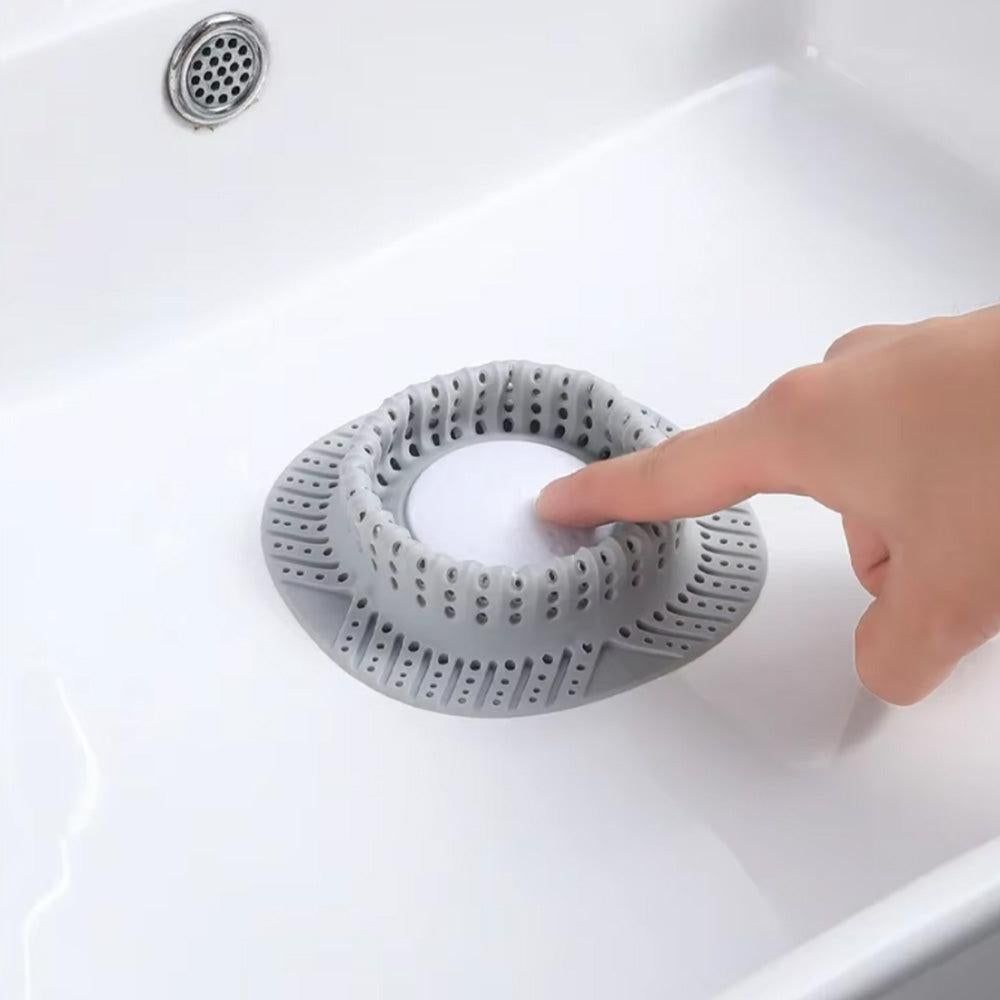 Silicone Bathtub Hair Catcher for Pop-Up and Standard Shower Drains