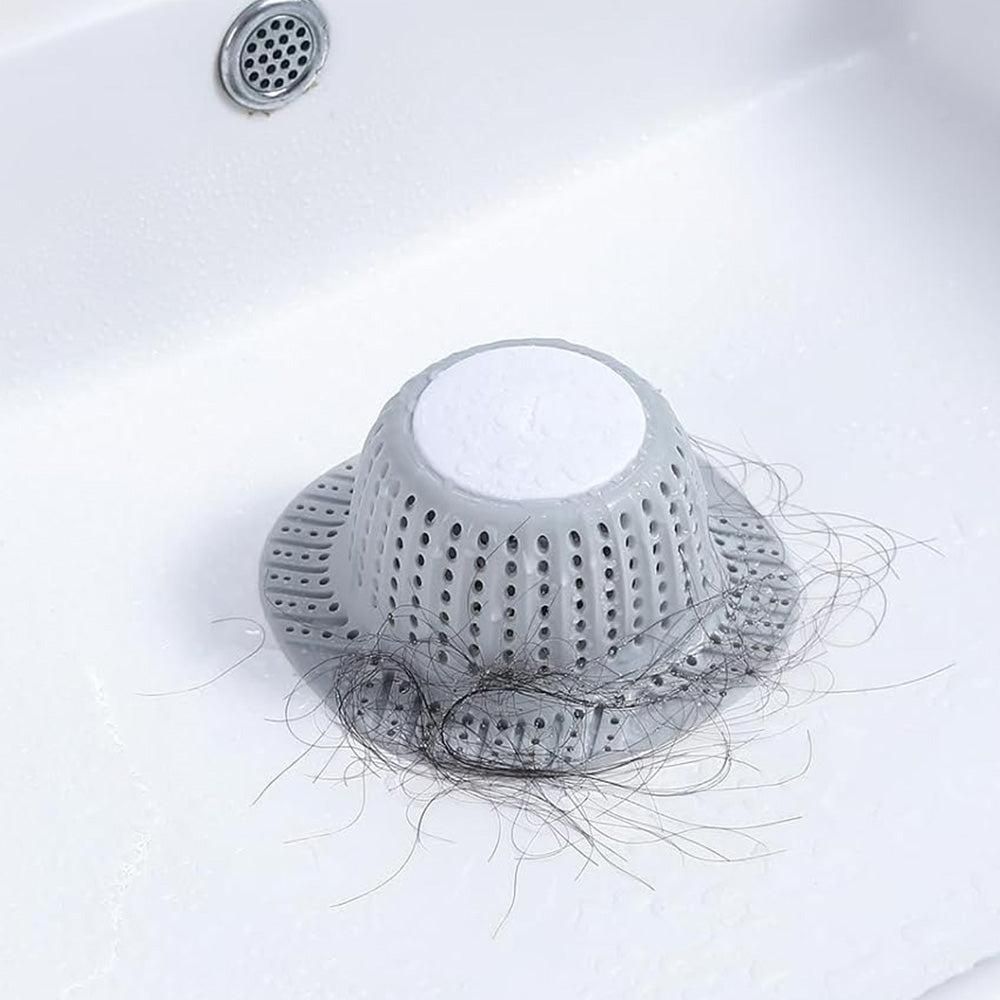 Silicone Bathtub Hair Catcher for Pop-Up and Standard Shower Drains
