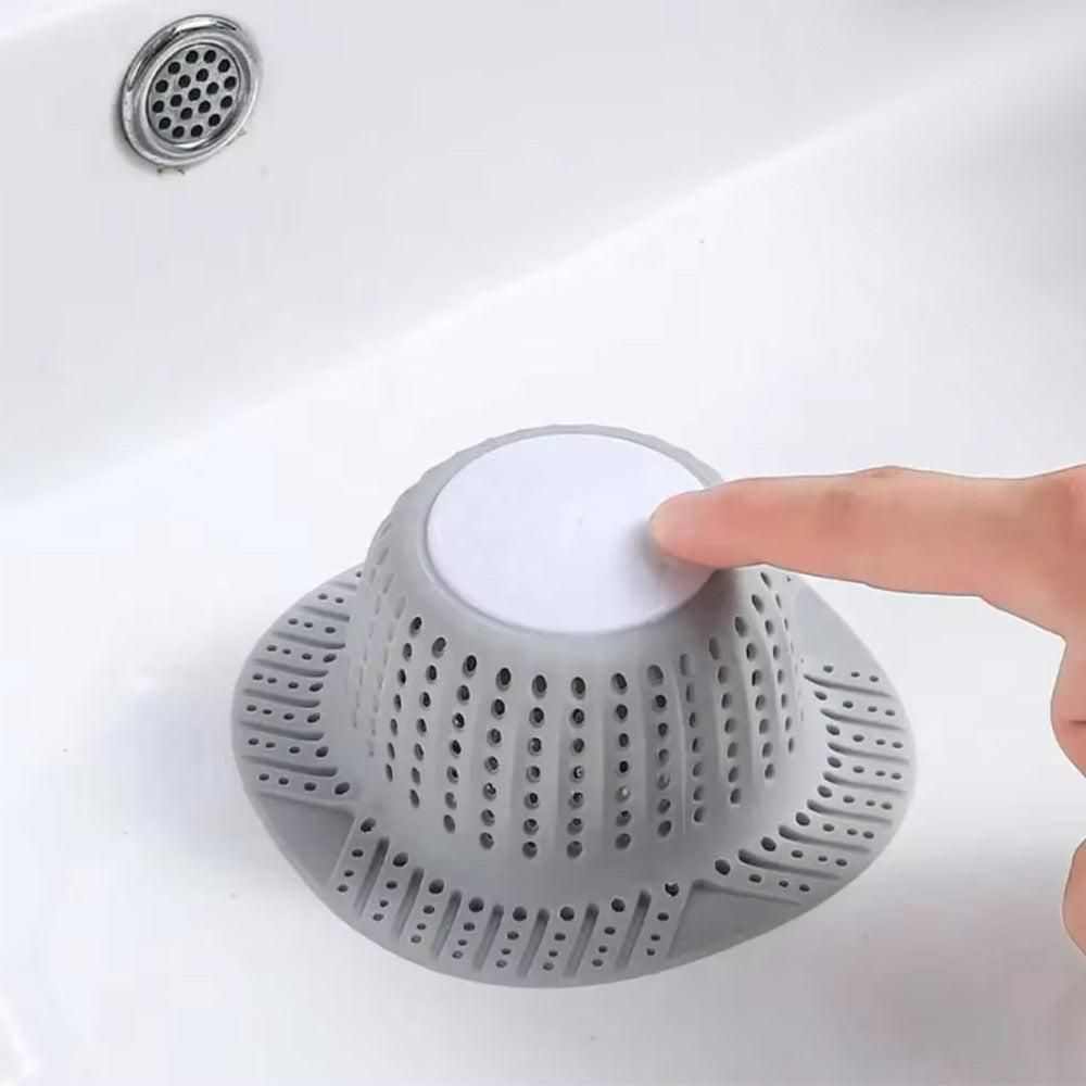 Silicone Bathtub Hair Catcher for Pop-Up and Standard Shower Drains