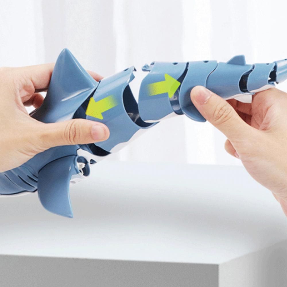 2.4G Remote Control Shark Toy RC Simulation Shark for Swimming Pool Blue