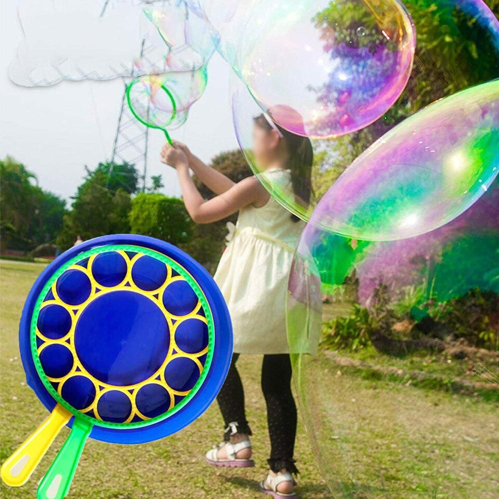 Big Bubble Wands Set - Giant Bubble Kit with Wand Blower and Tray