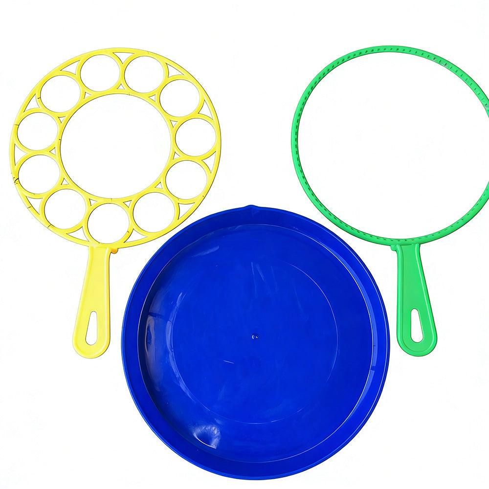 Big Bubble Wands Set - Giant Bubble Kit with Wand Blower and Tray