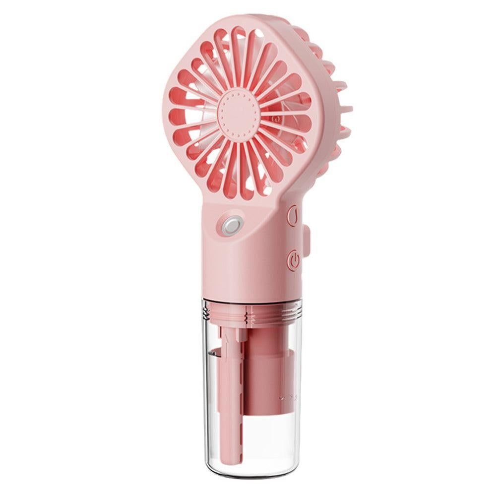 Handheld Misting Fan - Portable Rechargeable Spray Cooling Fan for Home & Office White