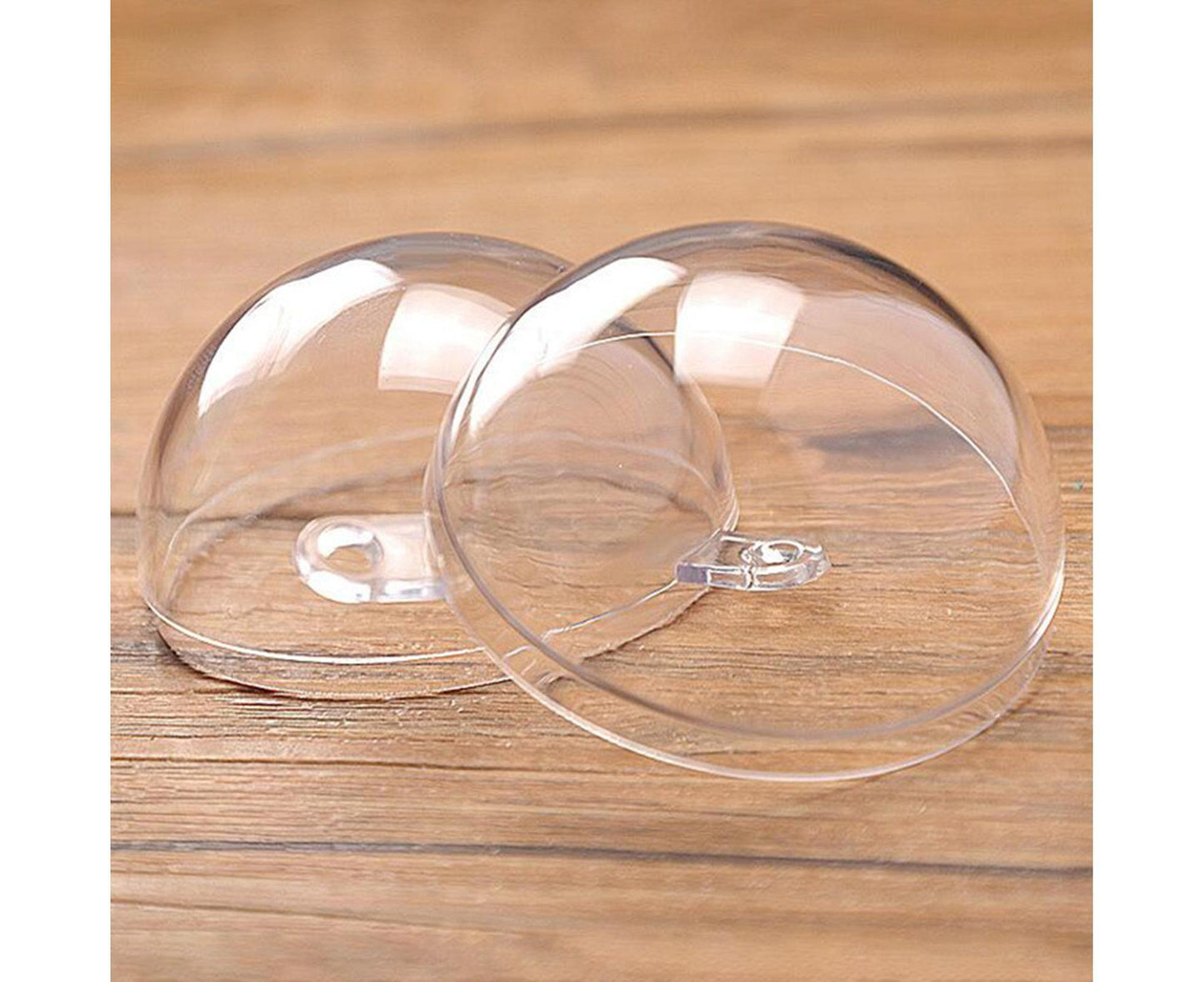 5Pcs Xmas Ball Transparent Fillable Shatterproof-9cm