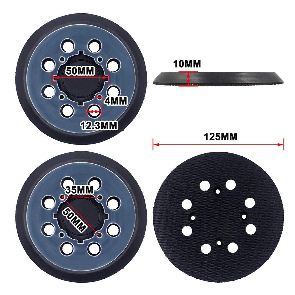 4pcs Replacement Sanding Pads compatible with DeWalt 5 inch 8 Hole Hook and Loop