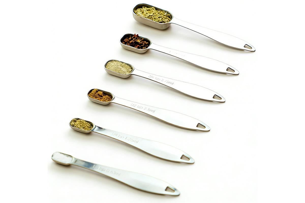 6Pcs Stainless Steel Measuring Cups & Spoons Set