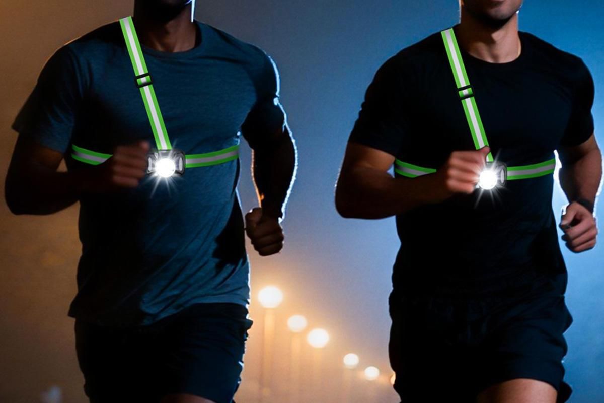 Running Lights for Runners Reflective Running Vest for Night Walking Cycling