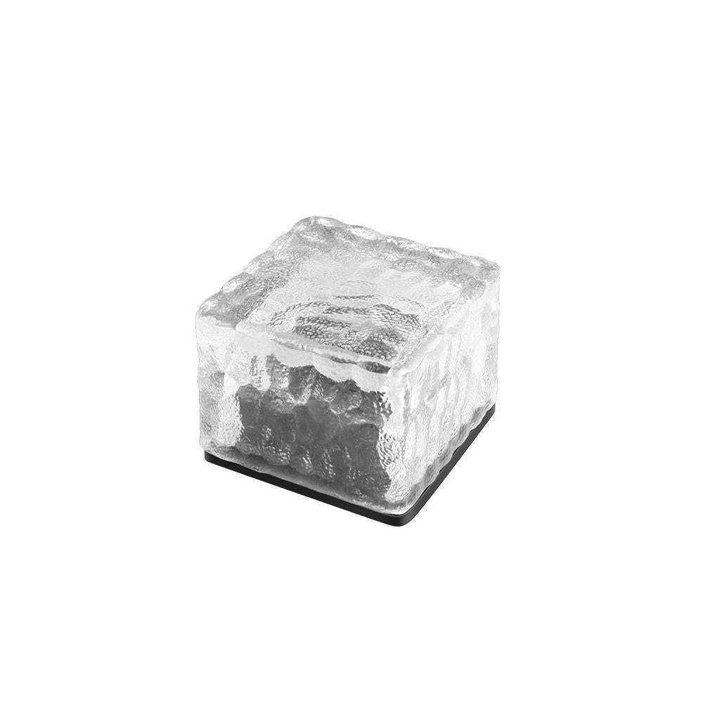 Solar LED Ice Cube Floor Tile Ground Lamp Lawn Lamp -White