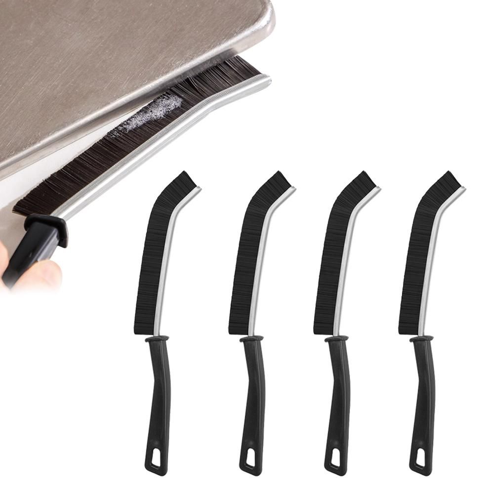 4Pcs Gap Cleaning Brush Crevice Cleaning Tool Multifunctional Brushes for Household Shutter Door Window Track -Black