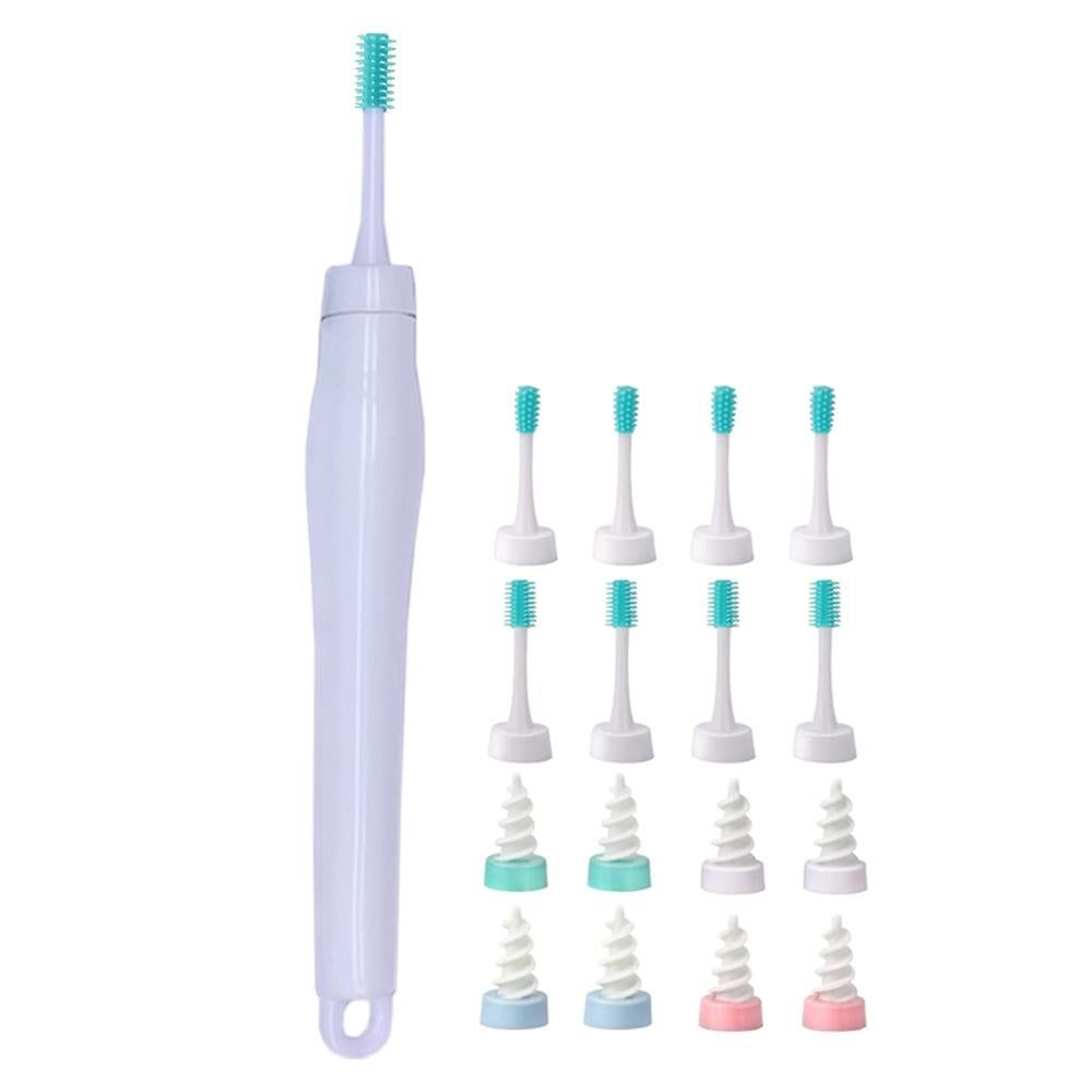 16pcs Ear Wax Remover Tool Reusable Spiral Ear Wax Remover Silicone Ear Cleaner for Adults Kids -White