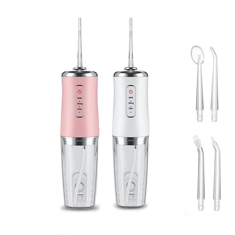 2pcs Water Dental Flosser Electric Water Cordless Cordless Teeth Cleaner for Home Travel -Green and Pink