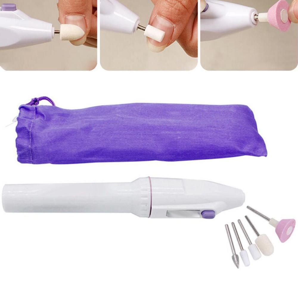 2 Sets Cordless Professional Manicure Pedicure Kit 5 in 1 Electric Nail Drill Machine