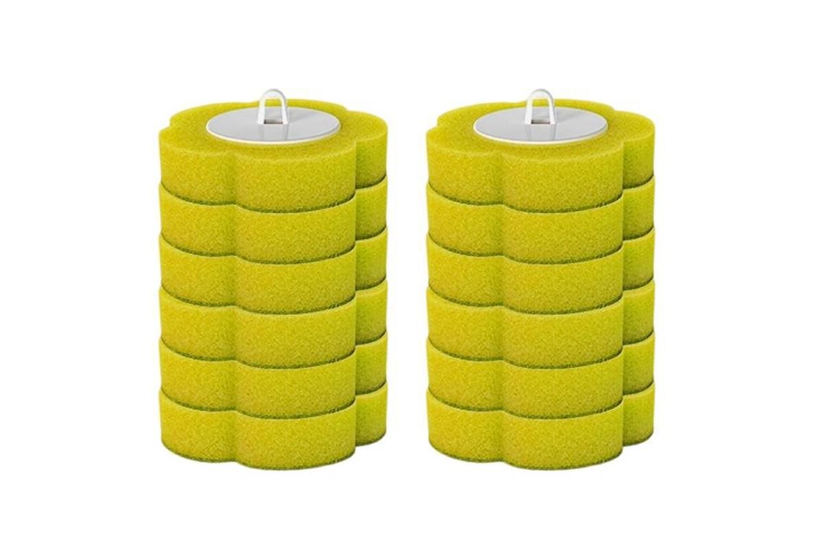 12pcs Toilet Replacement Brush Heads Toilet Bowl Cleaning Kit-Green head