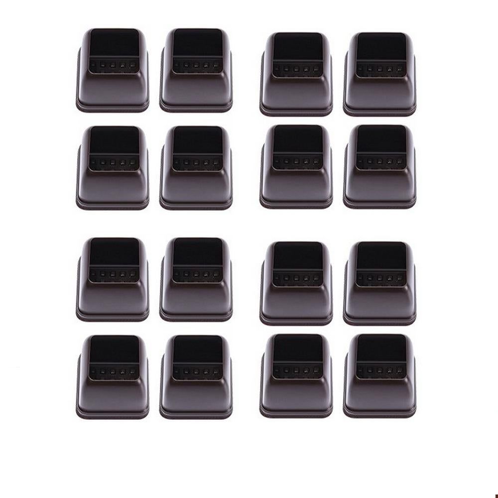 16pcs Silicone Chair Leg Floor Protectors Furniture Leg Feet Cup for Hardwood Floors with Wrapped Felt -Square brown