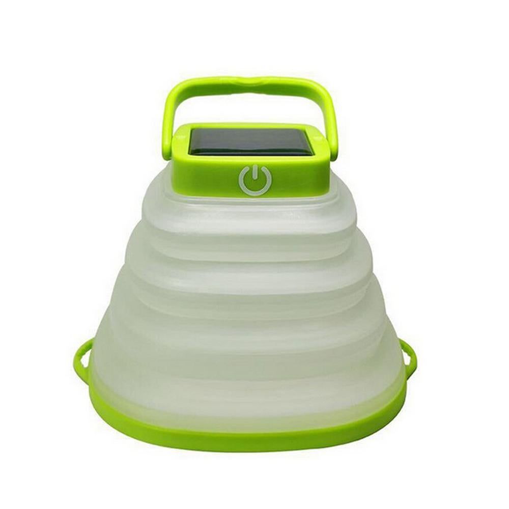 2Pcs Collapsiable Solar Lamp -Black and Green