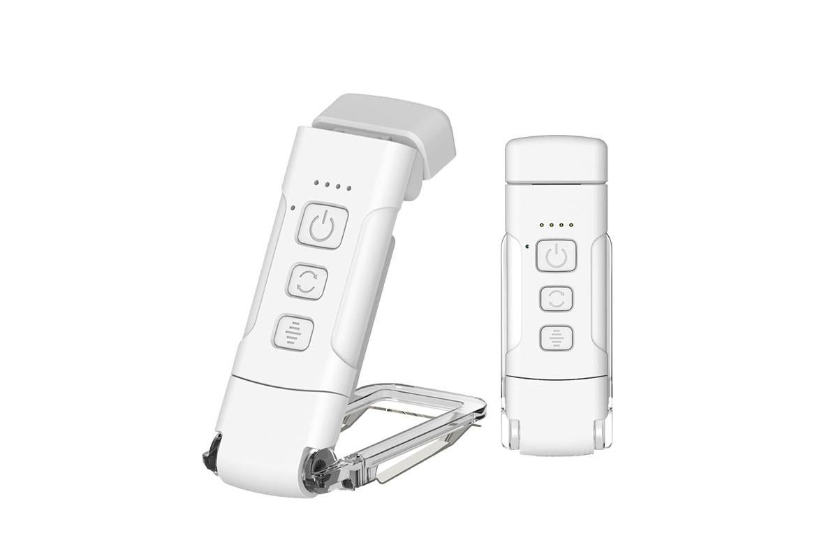 2Pcs USB Rechargeable Book Light Bookmark Lamp with 3 Colors and 5 Brightness-White
