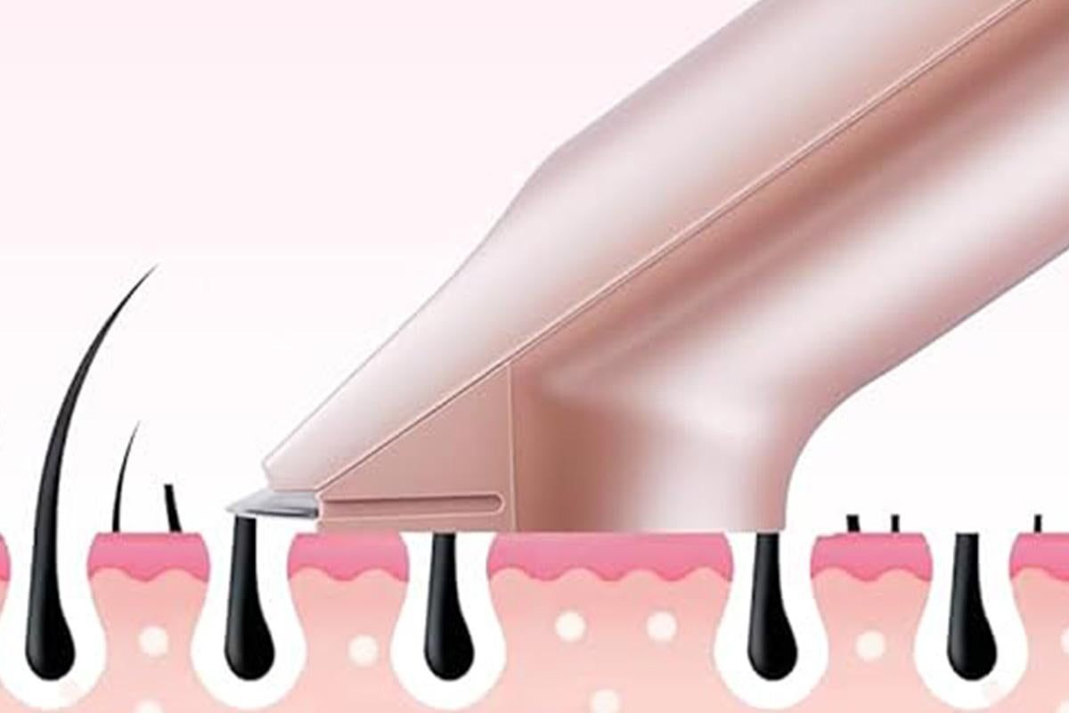 3-in-1 Electric Shaver Nose Hair Trimmer for Face Body Bikini Underarm and Legs - Rose Gold