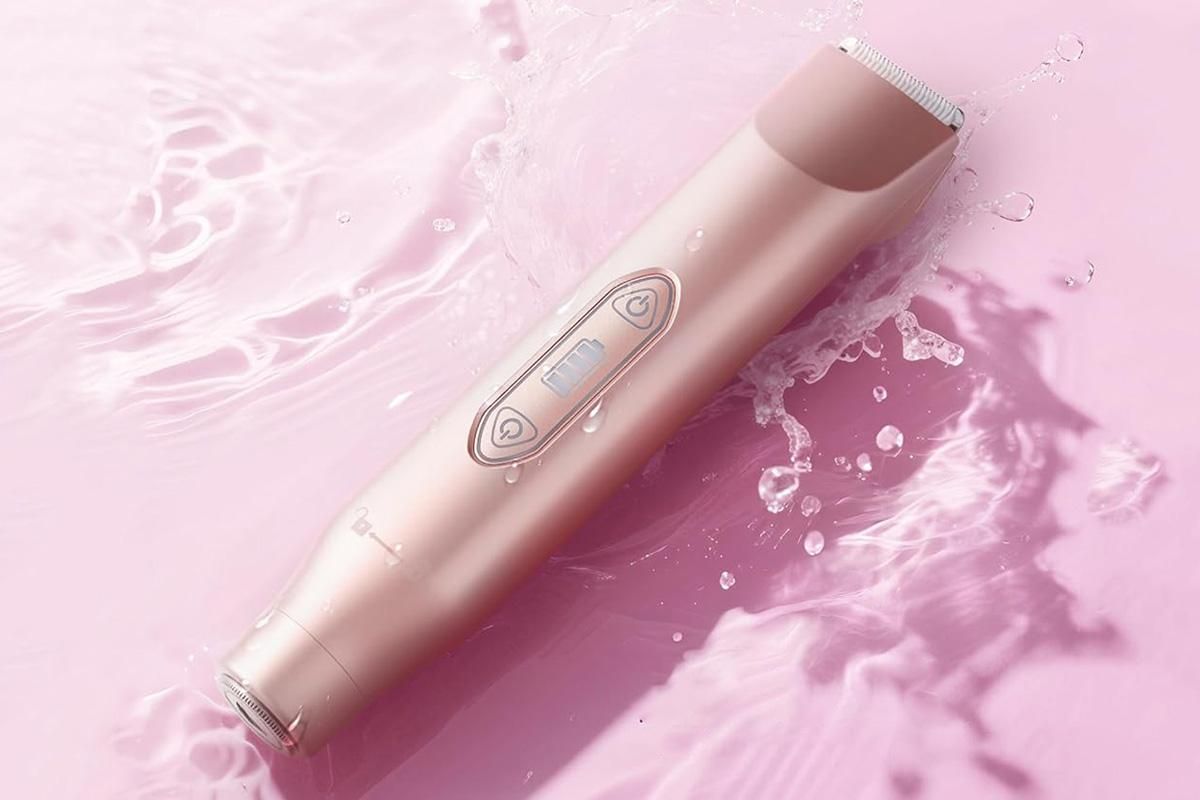 3-in-1 Electric Shaver Nose Hair Trimmer for Face Body Bikini Underarm and Legs - Rose Gold