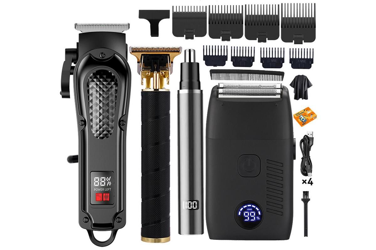 4-in-1 Hair Clipper Set Electric Shaver Razor Hair Cutting Barber Clippers